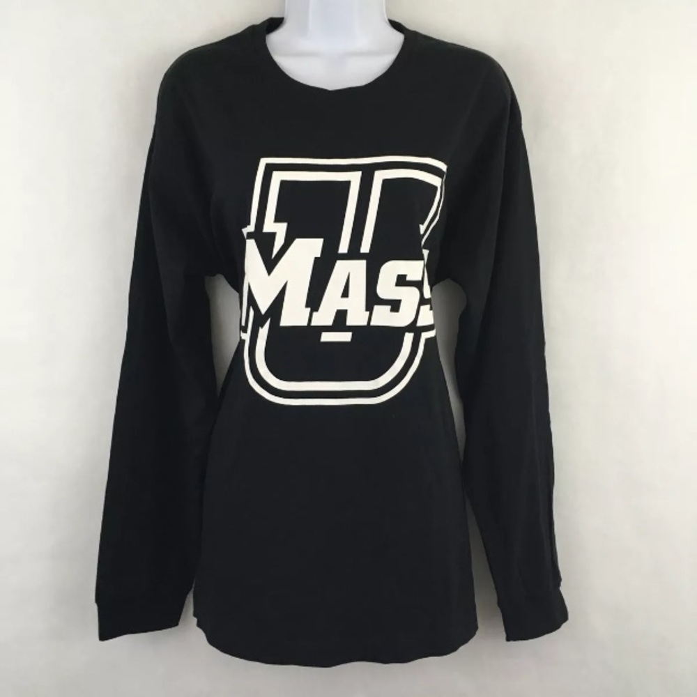 PINK Collegiate UMASS Pride Top Black Size Large